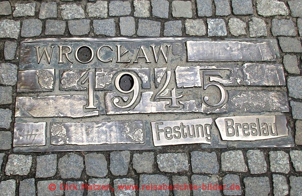 Breslau, Gedenktafel im Boden
