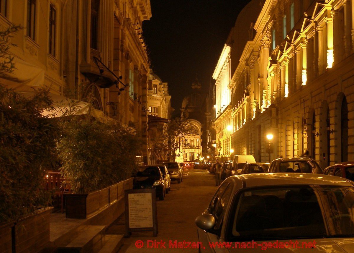 Bukarest, Altstadt nachts