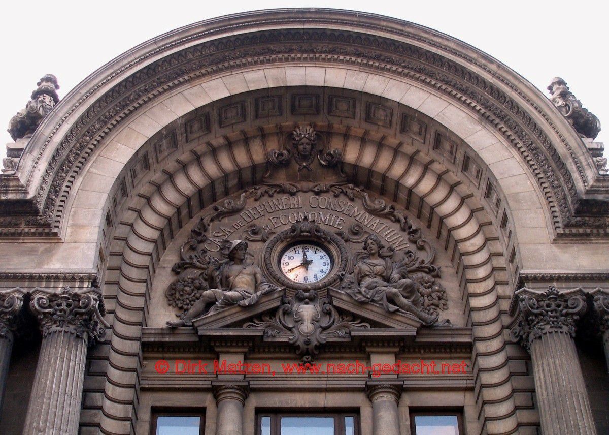Bukarest, Eingangsportal vom Sparkassenpalast