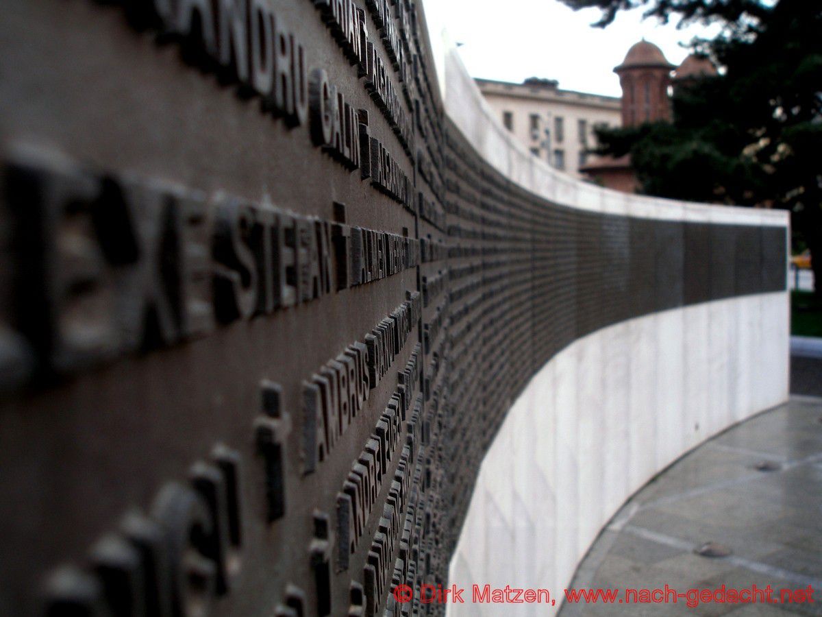 Bukarest, Gedenktafel der Revolution 1989