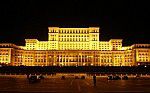 Bukarest parlamentspalast nacht