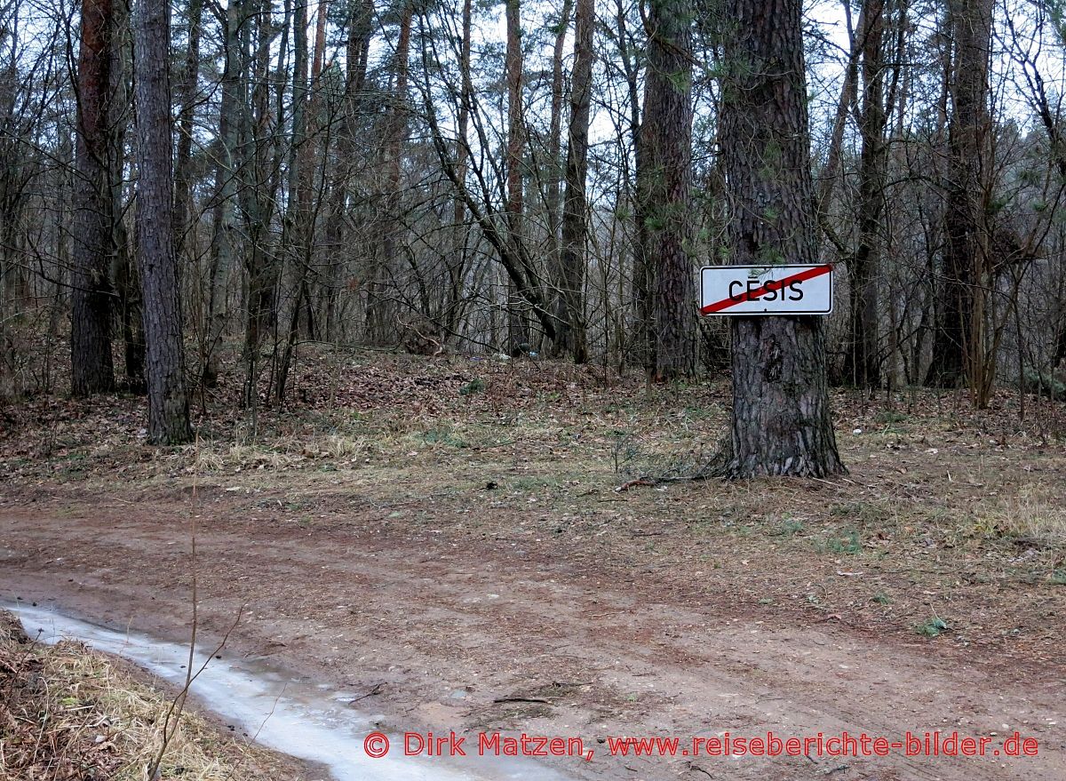 Cesis, Wanderweg Stadtgrenze