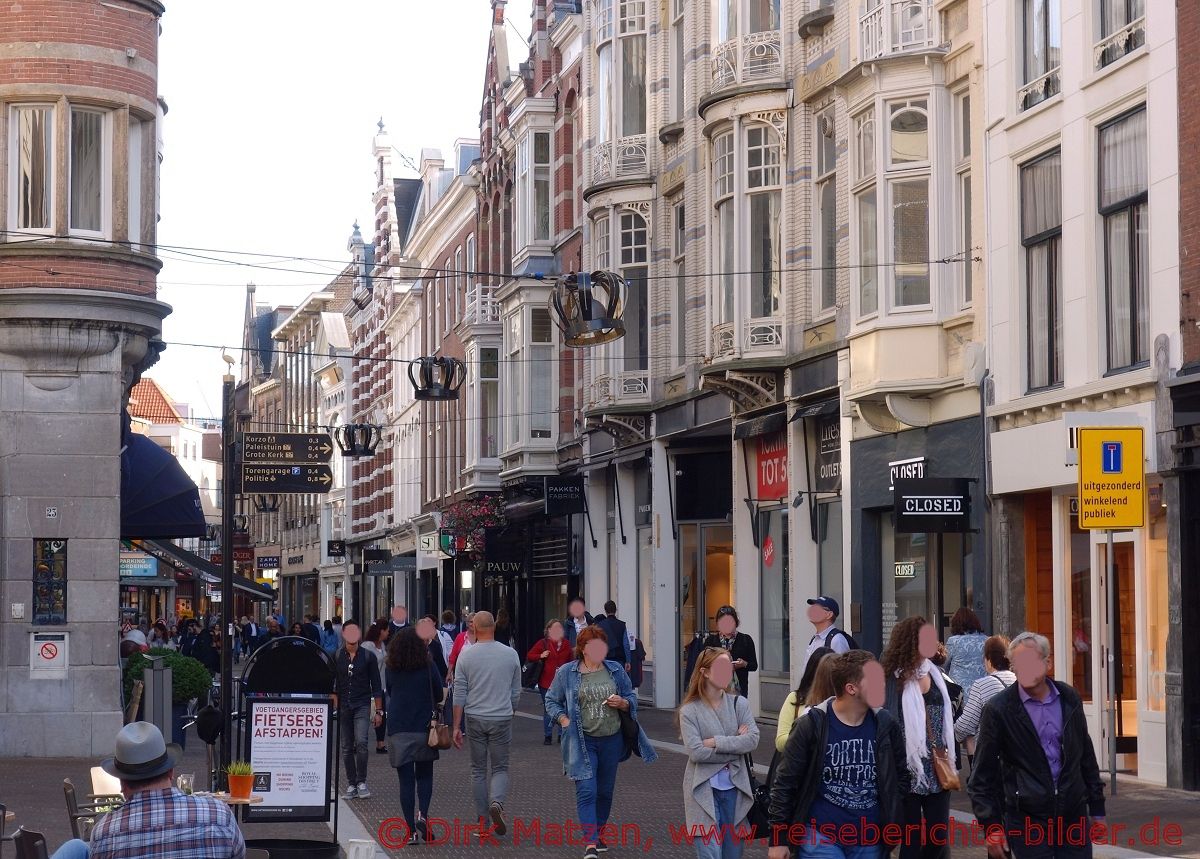 Den Haag, Strasse Noordeinde im Zentrum