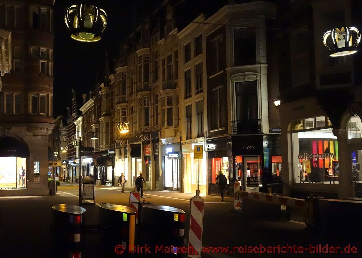 Den Haag, Strasse Noordeinde nachts