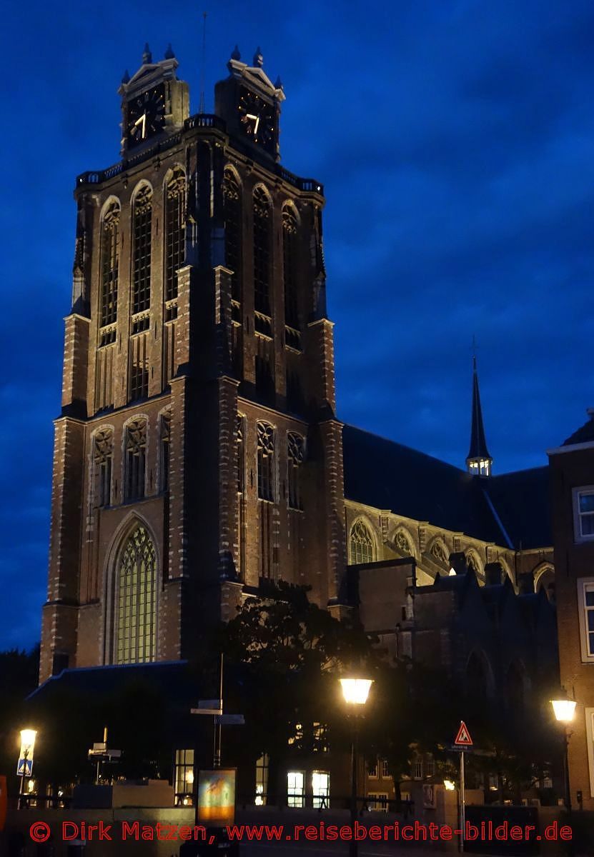 Dordrecht, Grote Kerk nachts