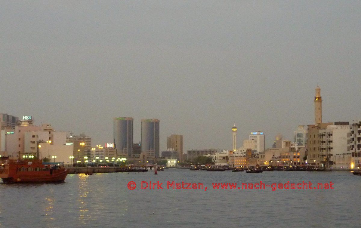 Dubai Creek, Abendstimmung