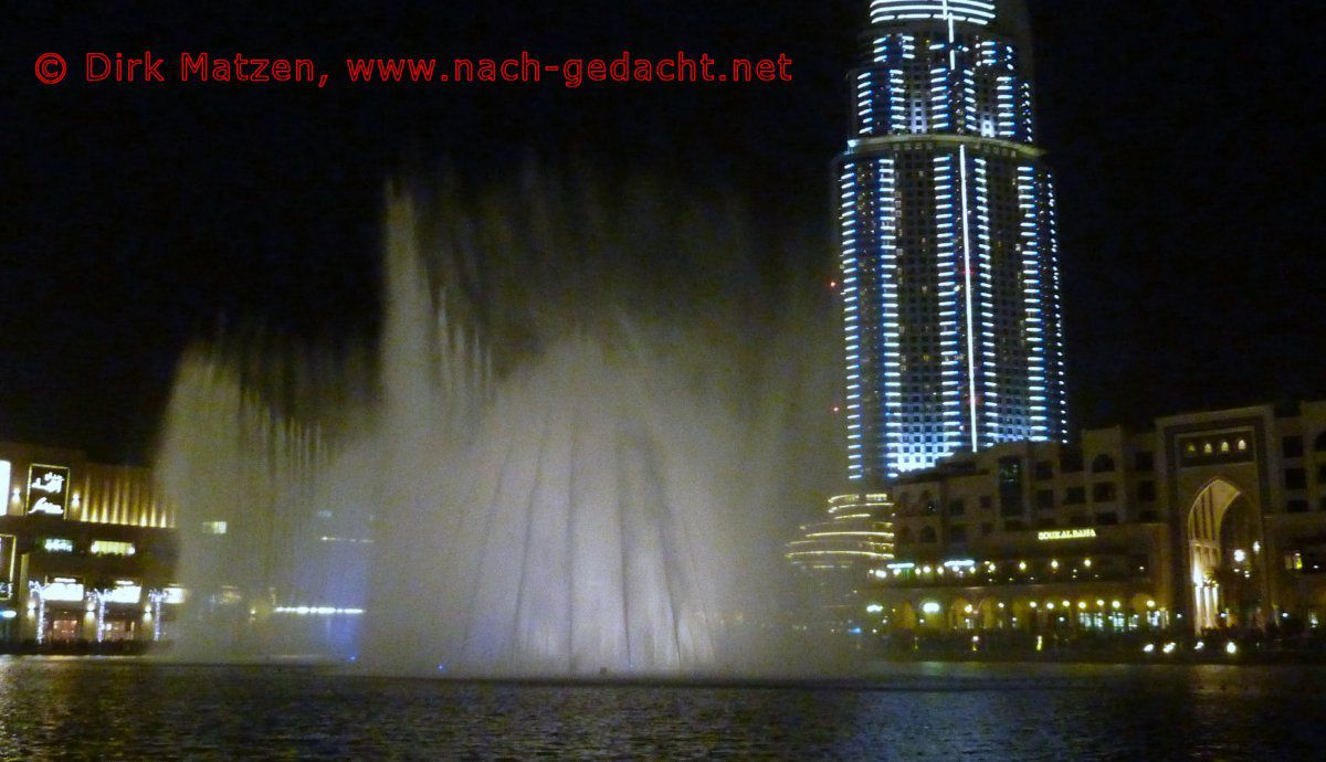 Dubai Fountain nachts