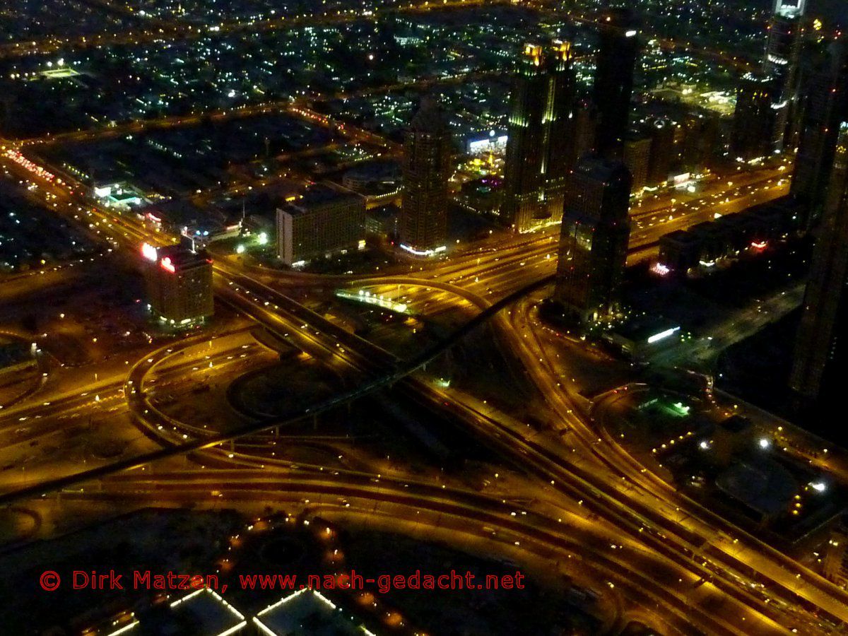 Dubai, Strassenkreuzung von oben
