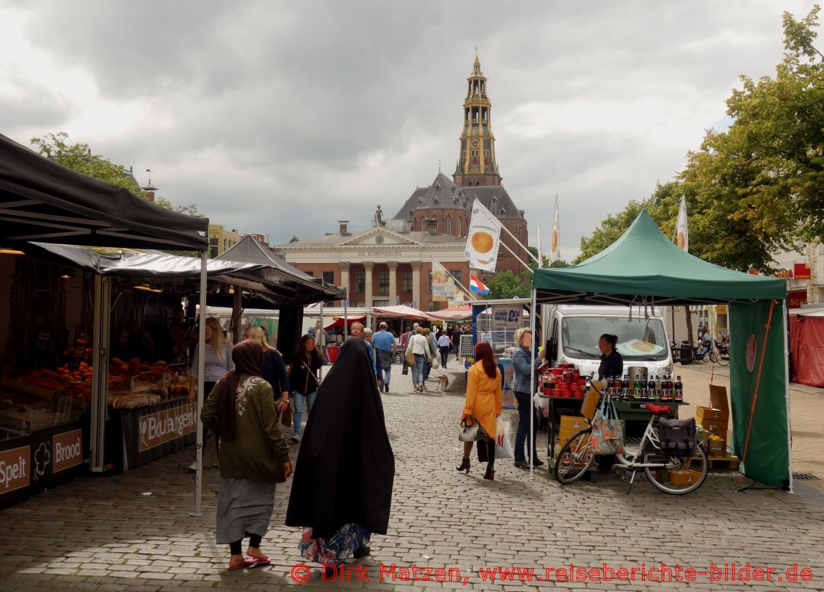 Groningen, Vismarkt Wochenmarkt