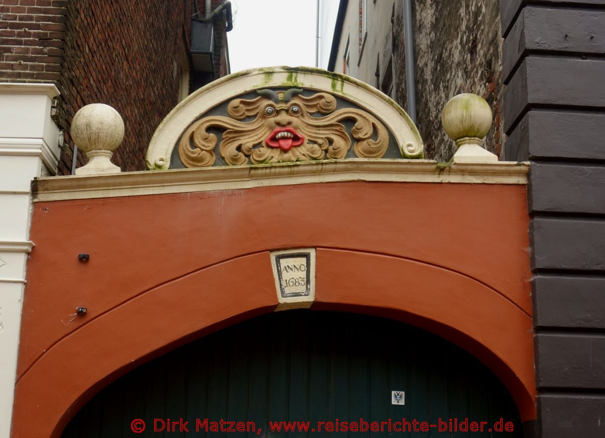 Groningen, Gebudedetail am Vismarkt