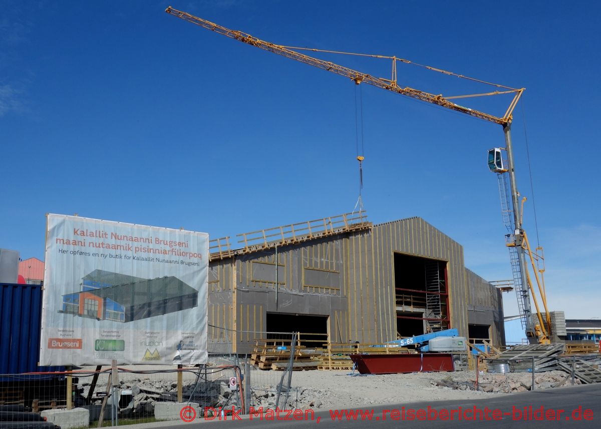 Ilulissat, Baustelle Supermarkt