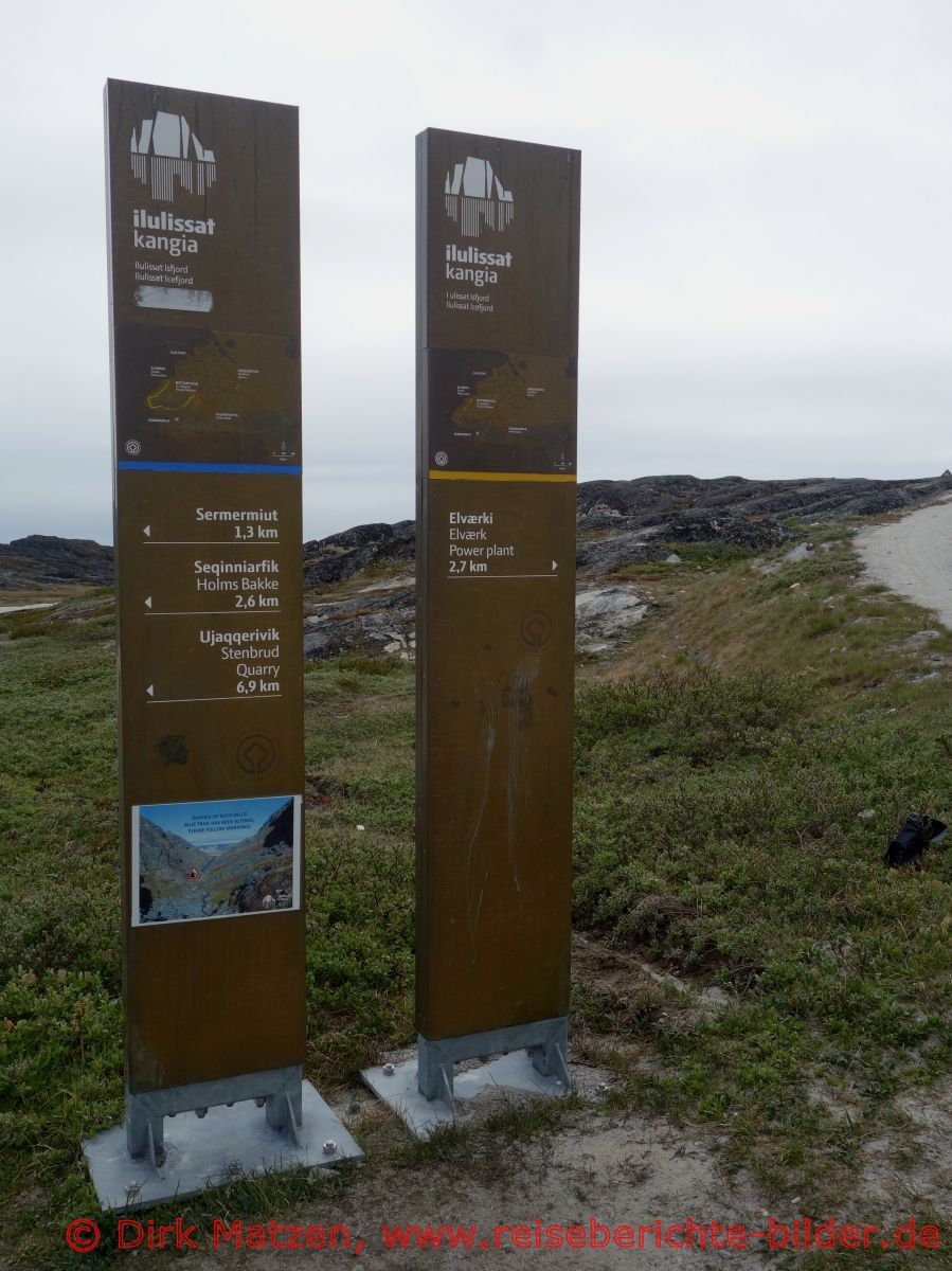 Ilulissat, Beginn Wanderwege