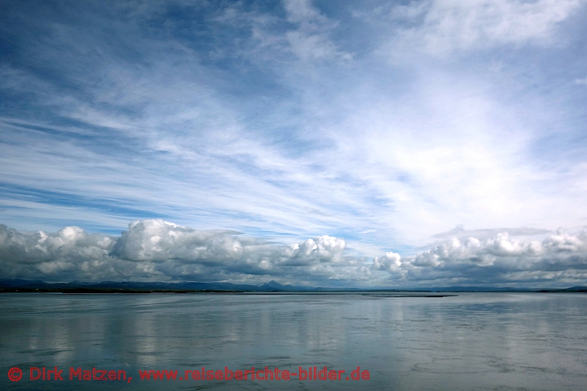 Island, Himmel ber Fjord Borgarfjrur