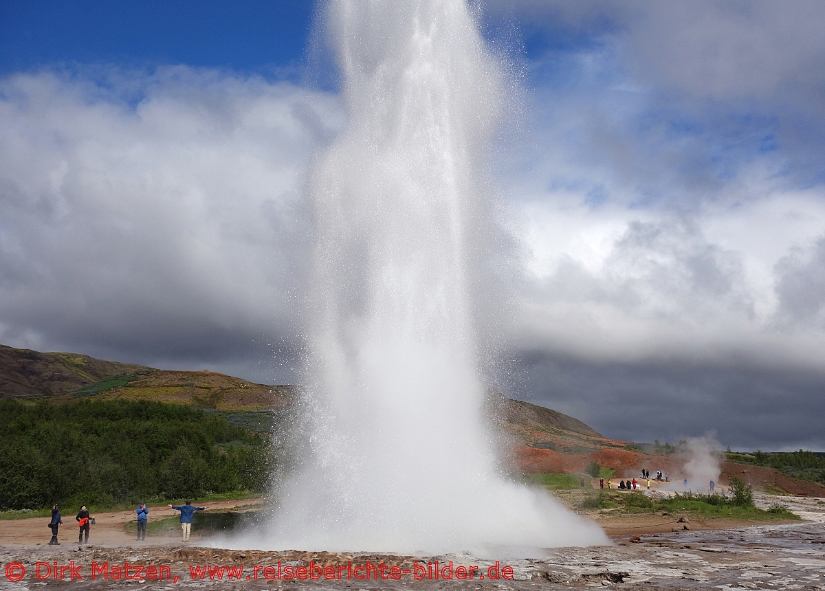 Island, Geysir Strokkur, Eruption
