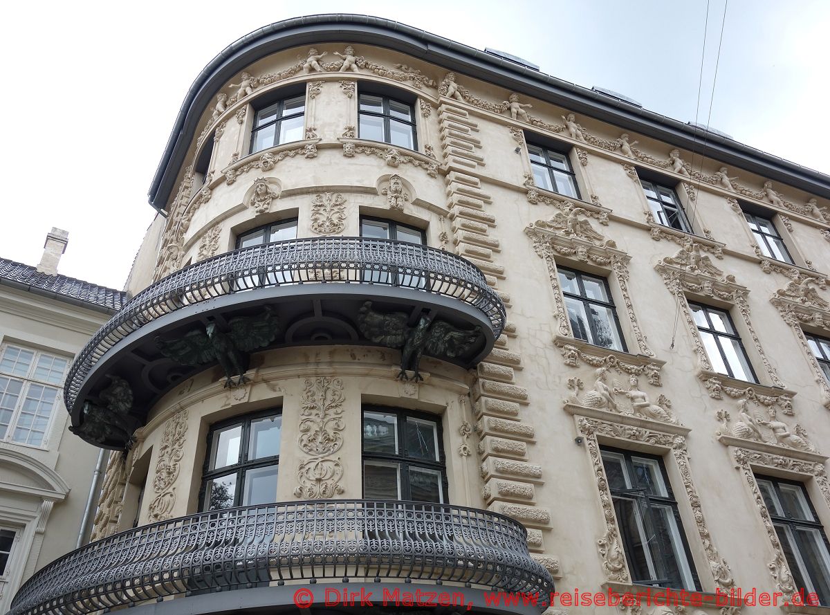 Kopenhagen, Gebudedetail, August Bournonvilles Passage