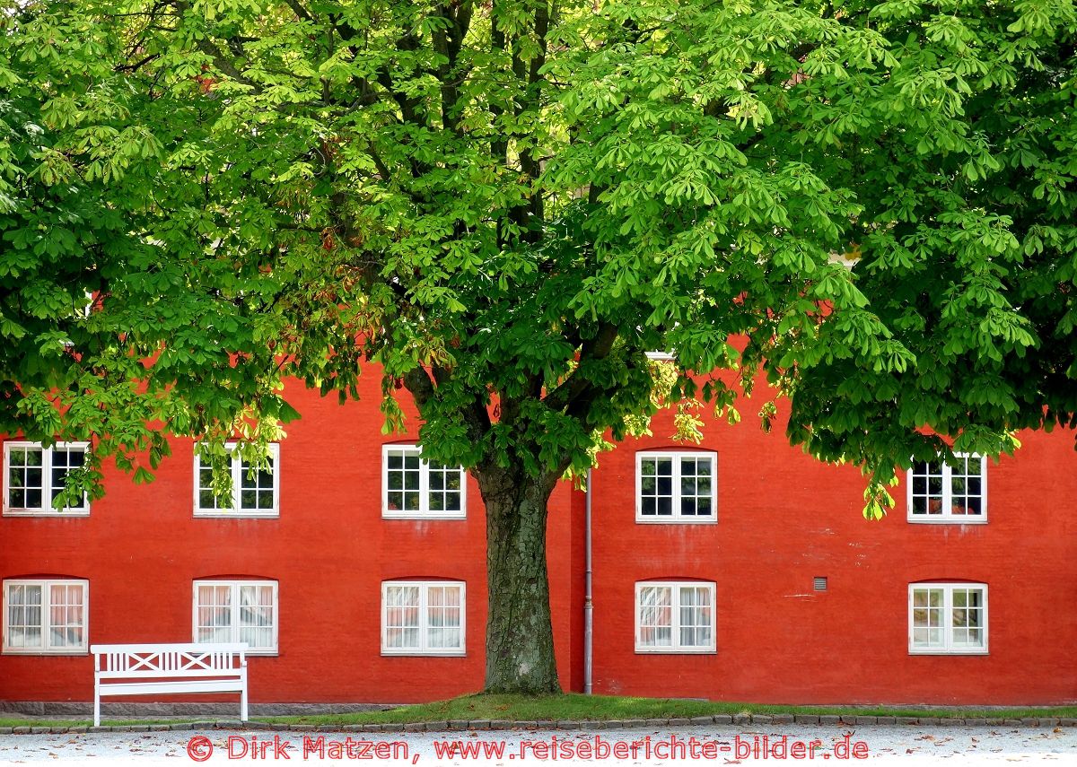 Kopenhagen, Kastellet, Baum vor Gebude