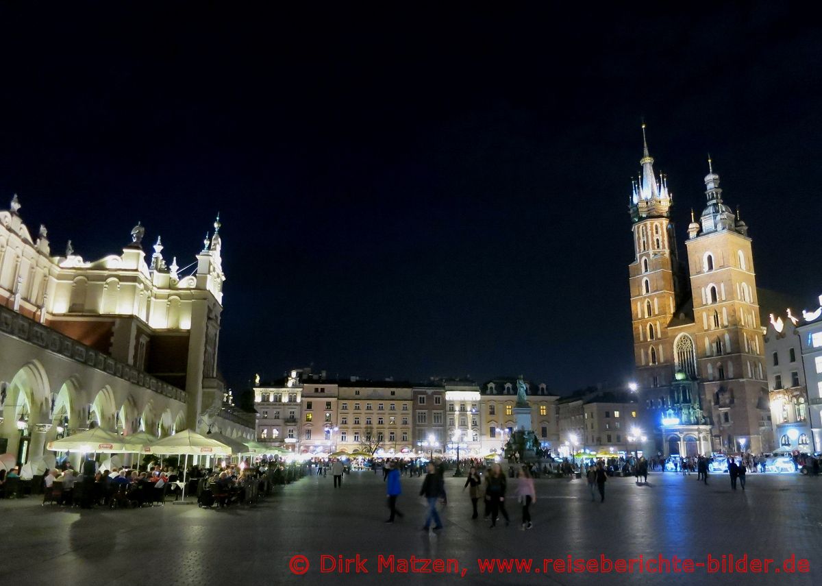 Krakau, Hauptmarkt nachts
