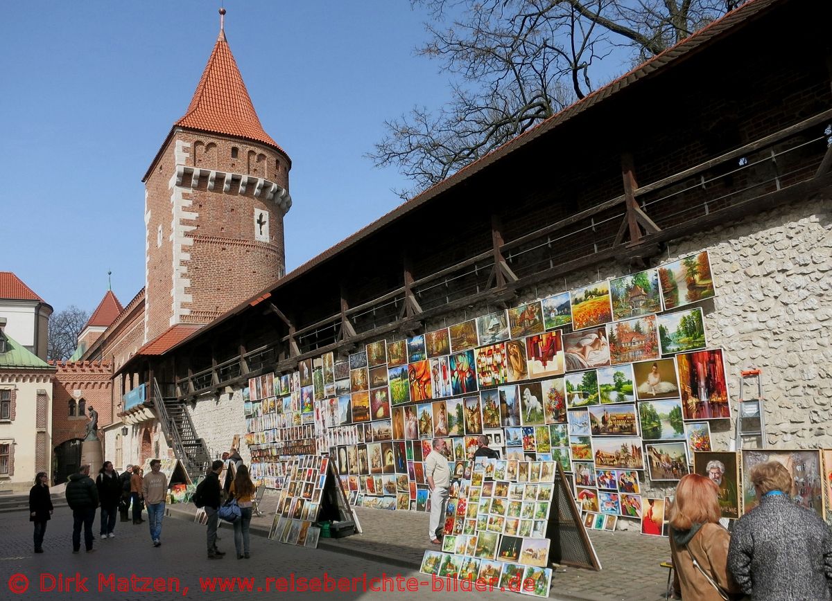 Krakau, Stadtmauer, Knstler