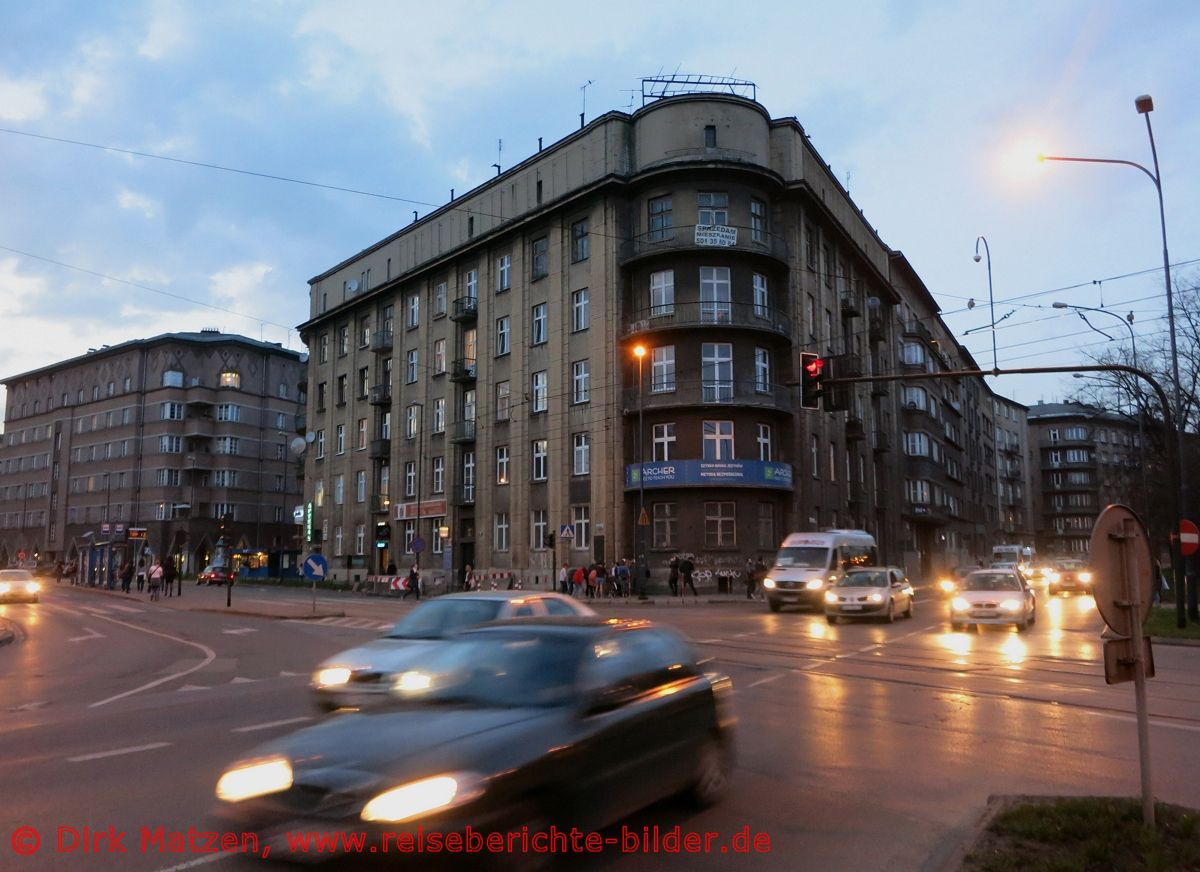 Krakau, Piasek, Gebude Kreuzung