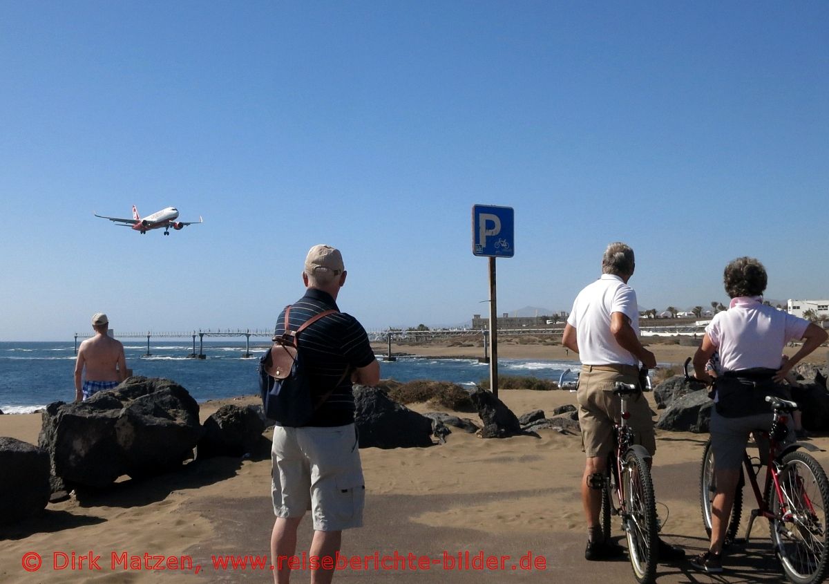 Lanzarote, Anflug Flugzeug