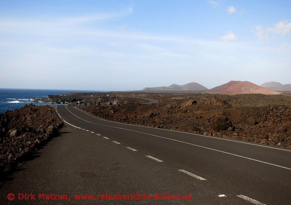 Lanzarote, Strae an der Westkste