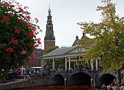 Leiden, kornbrug-turm-stadhuis