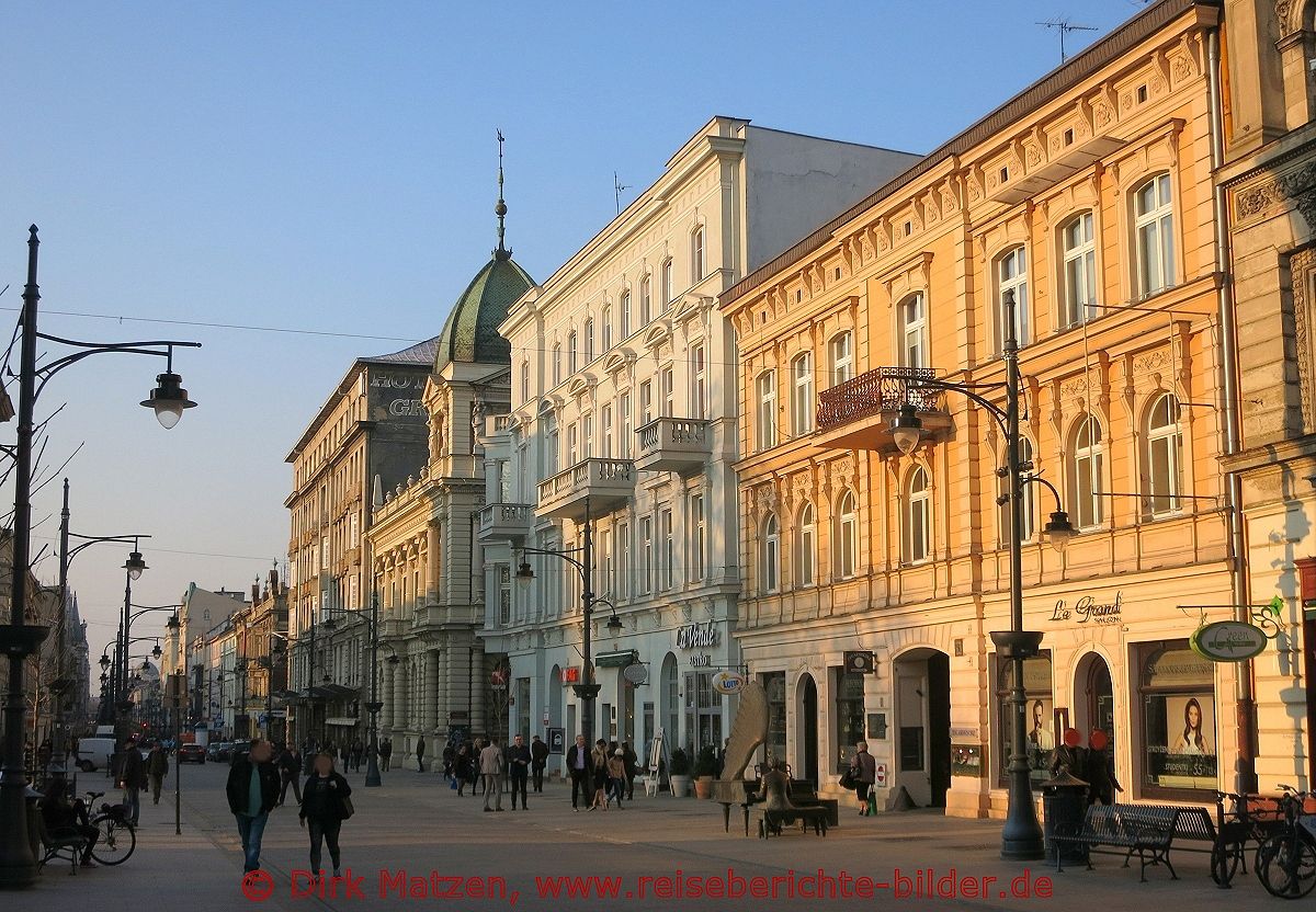 Lodz, Gebäude der ul. Piotrkowska