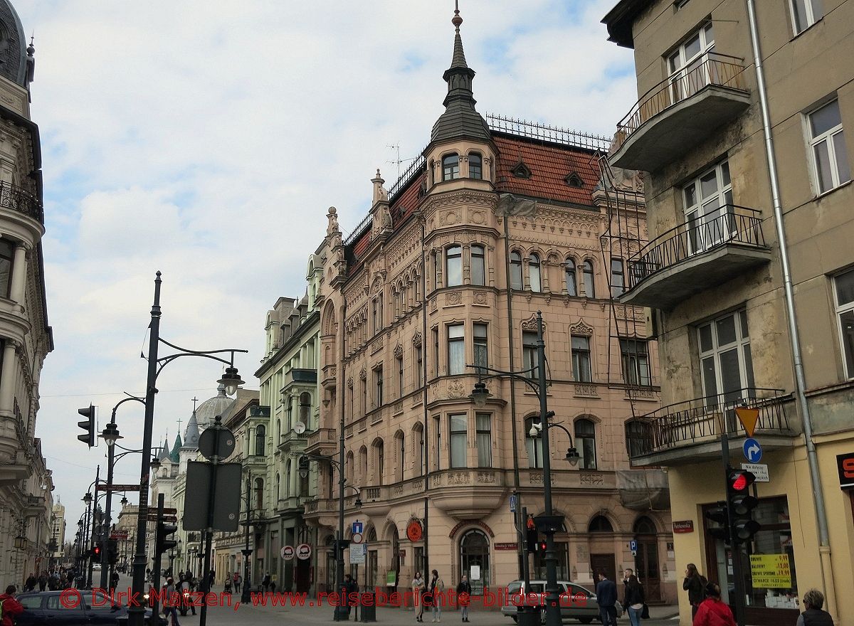 Lodz, ulica Piotrkowska, nördliches Ende