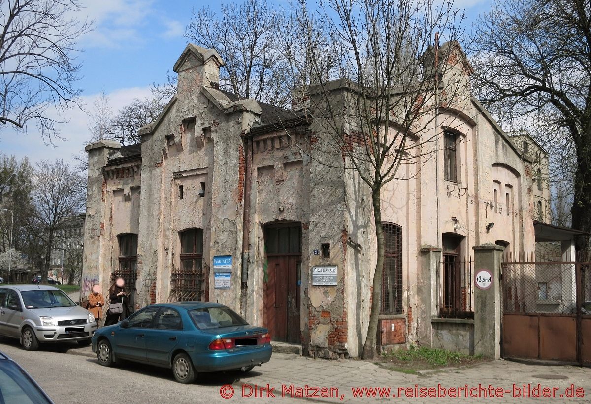 Lodz, Sanierungsbedrftiges Gebude, ulica Targowa