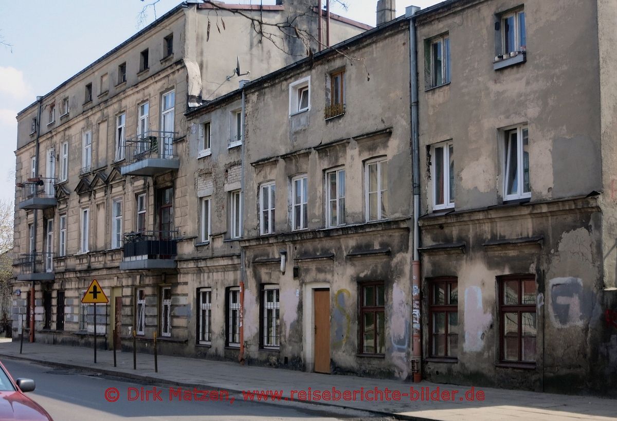 Lodz, Gebude in der ulica Fabryczna