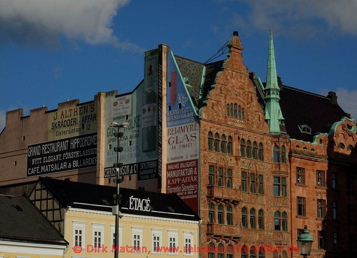 Malmö, Stortorget Werbung