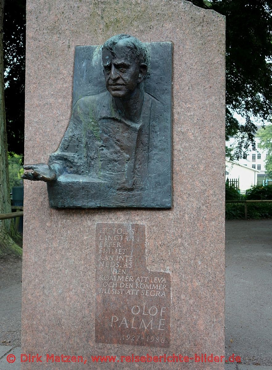 Malm, Gedenktafel Olof Palme