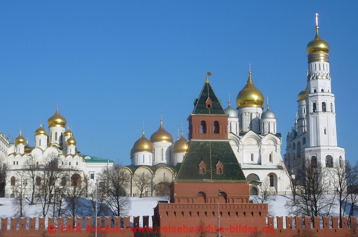 77 Bilder von einer Winter-Reise nach Moskau, Russland - Kreml