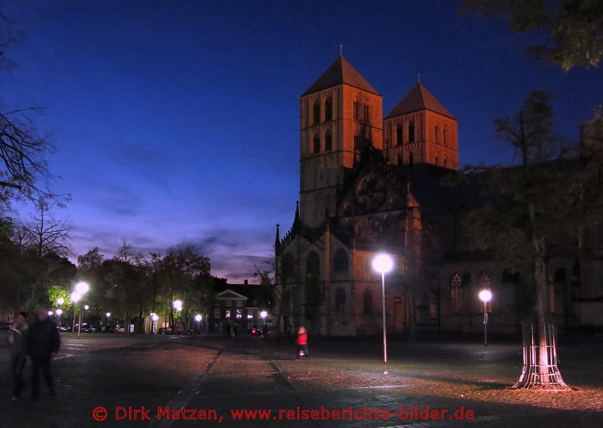 Mnster, Domplatz abends