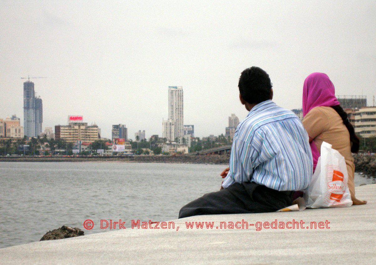 Mumbai, Skyline am Marine Drive