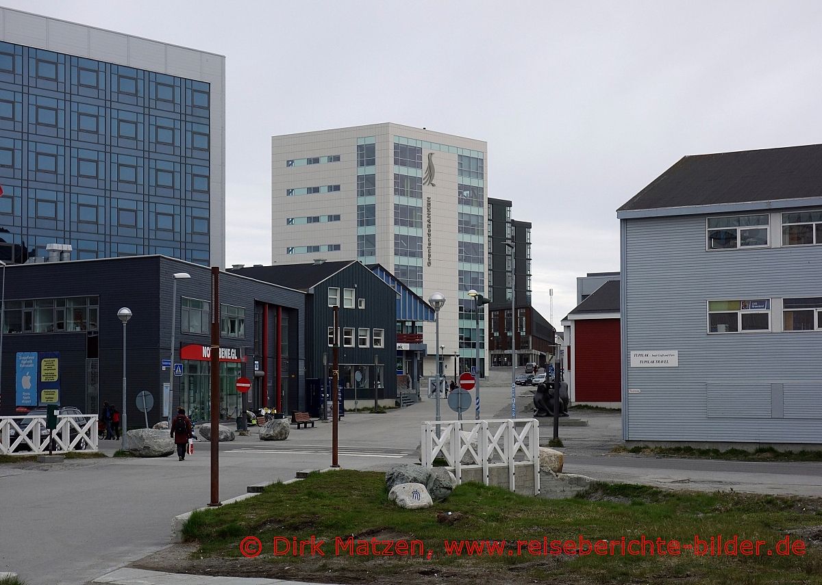 Nuuk, Fussgngerzone Stadtzentrum