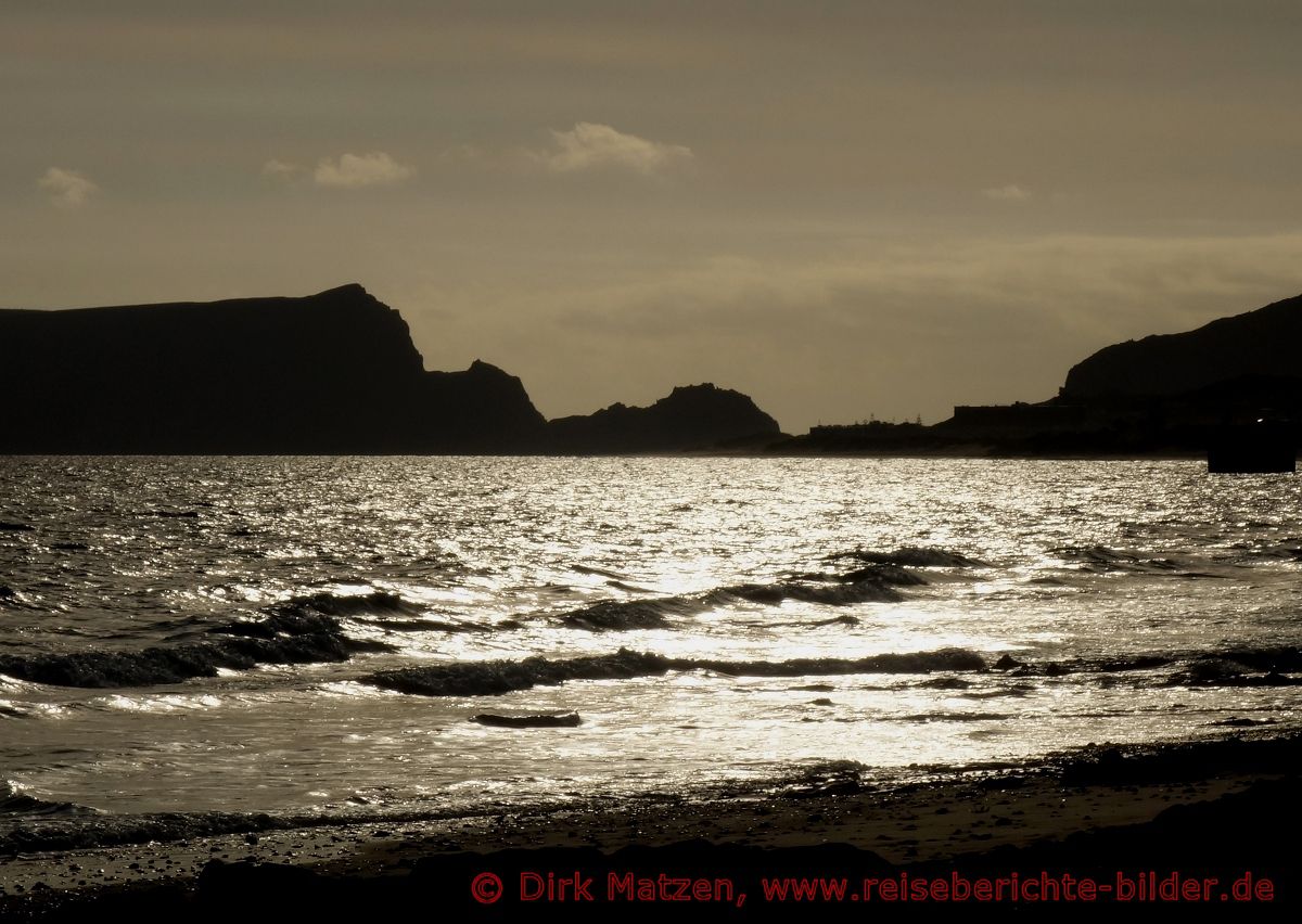 Porto Santo, Ilheu da Cal im Gegenlicht