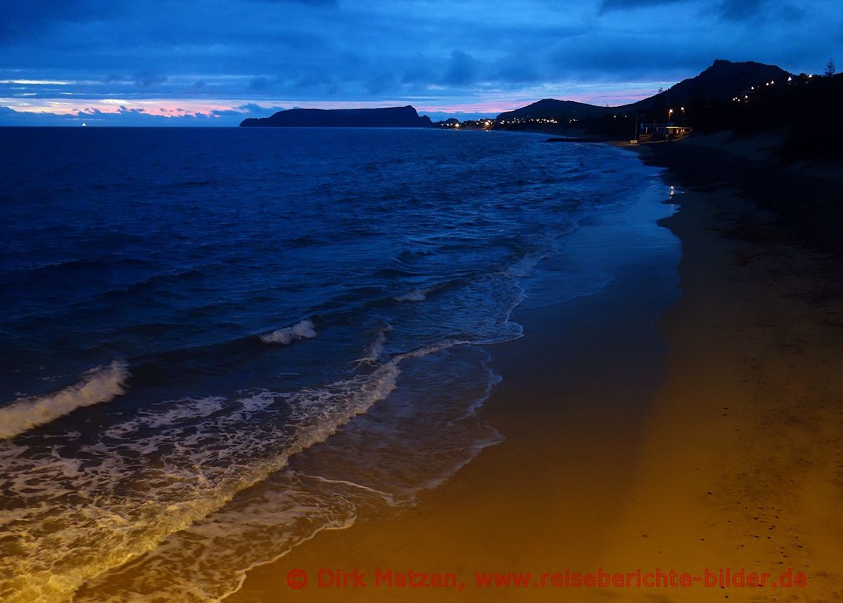 Porto Santo, Strand am Abend