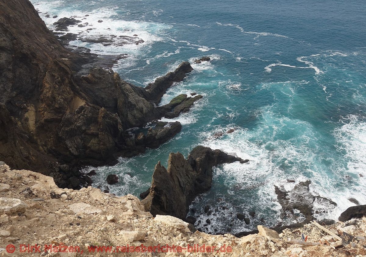 Porto Santo, Steilkste, Brandung