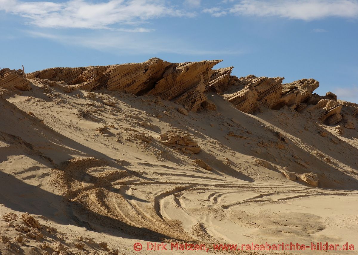 Porto Santo, Dunas, bizarre Sandformationen