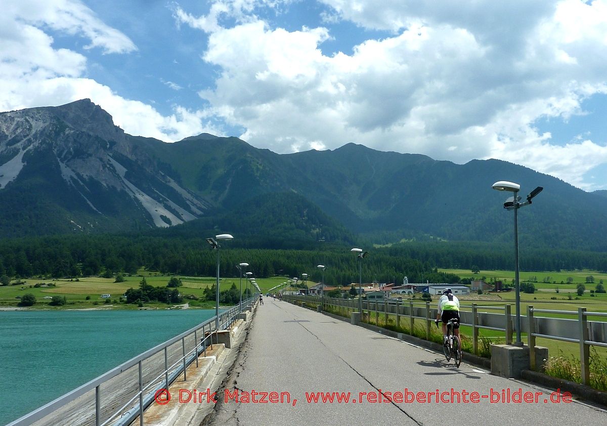 Transalp, Reschensee Staudamm
