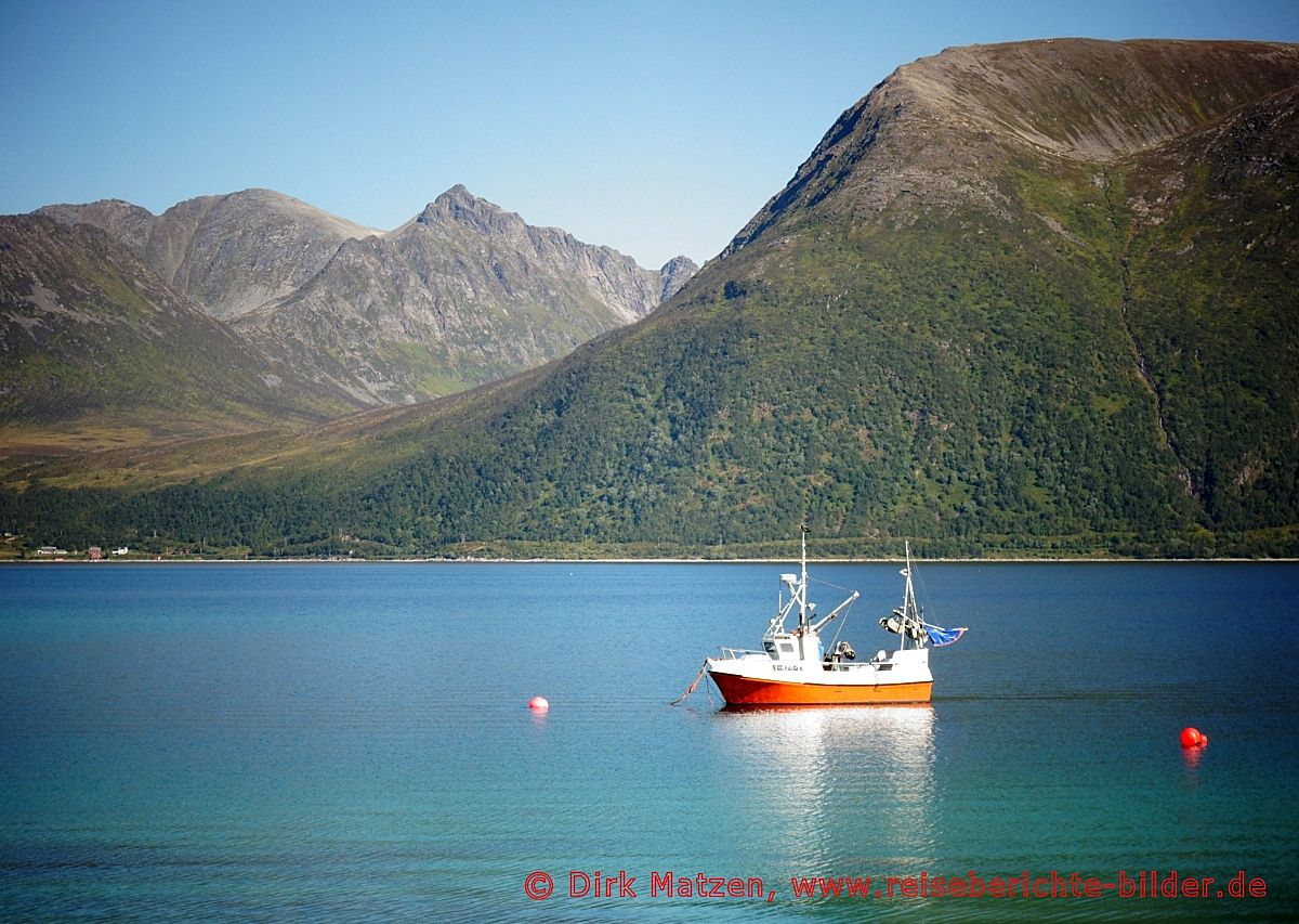 Boot im Fjord