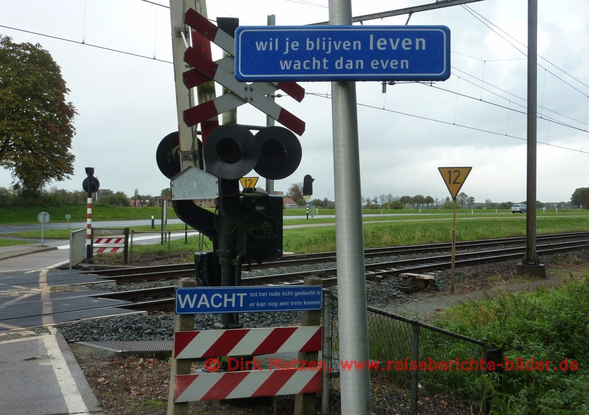 Vechtetal-Route, Bahnübergang
