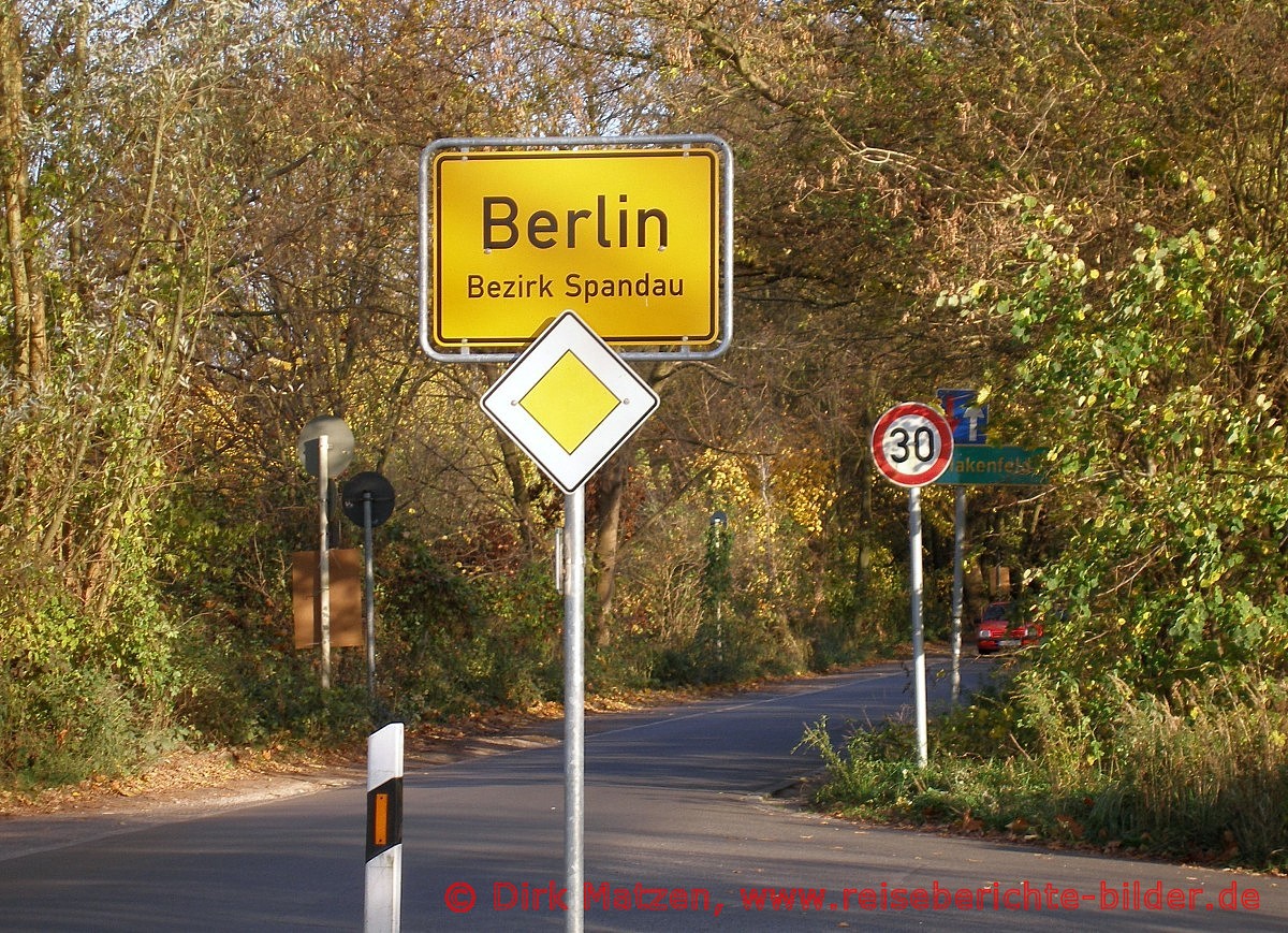 Radtour Hamburg Berlin, Berlin, Ortsschild