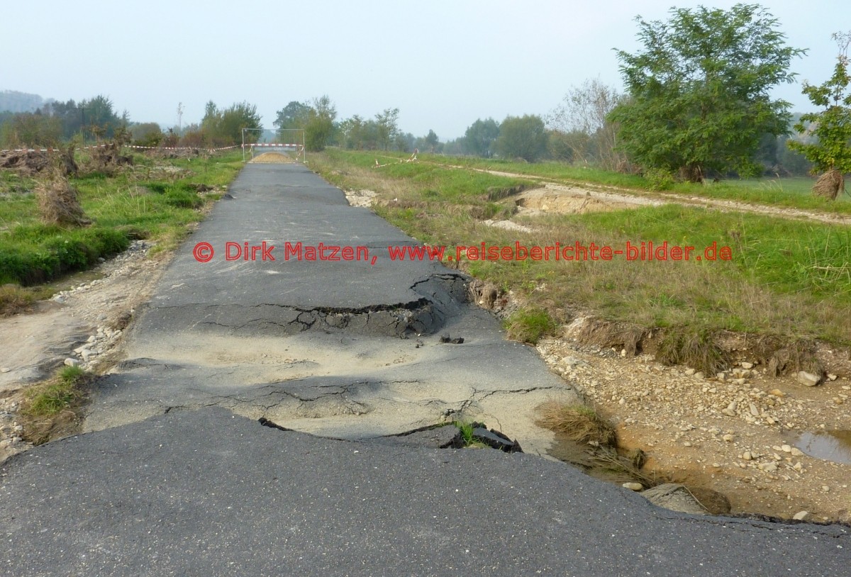 Oder-Neiße-Radweg, Flutschaden