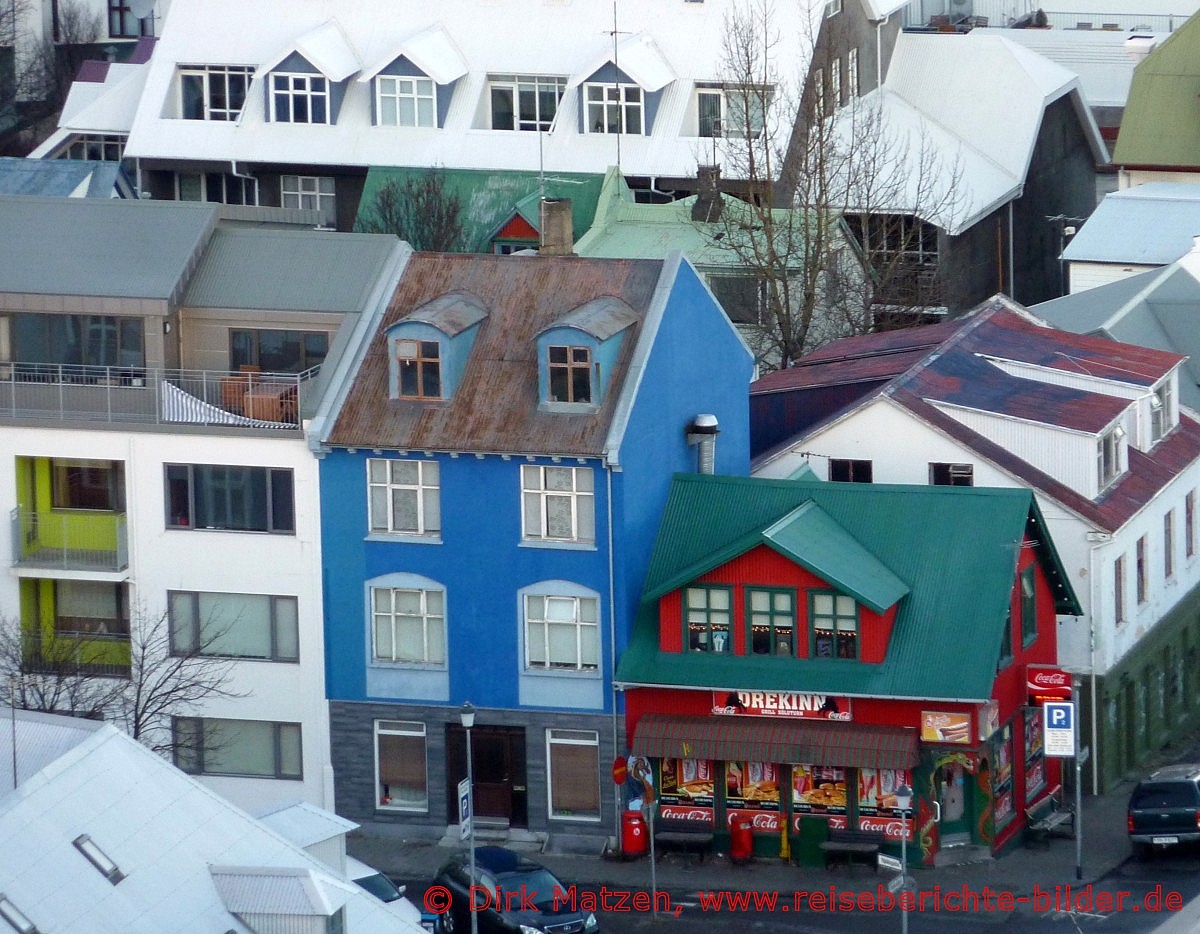Reykjavik, bunte Häuser