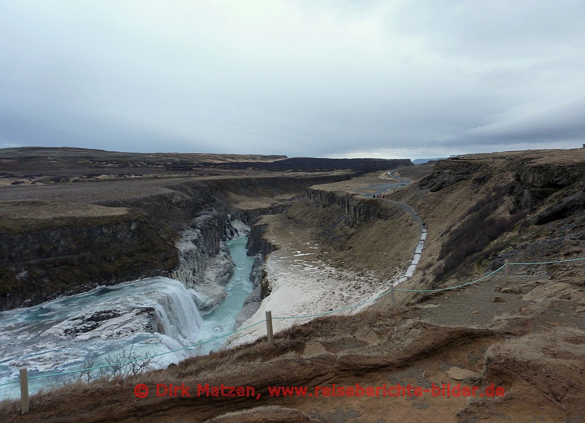 Golden Circle, Gullfoss Landschaft