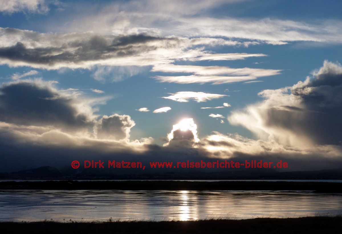 Seltjarnarnes, Wolken und Sonne