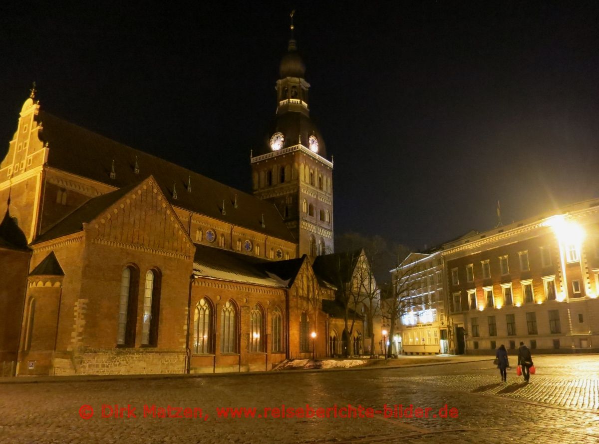 Riga, Domplatz nachts
