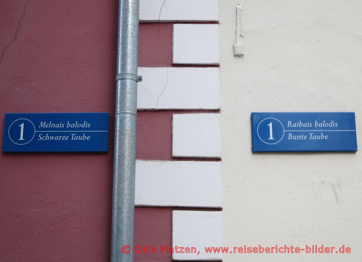 Riga, deutsche Beschriftungen